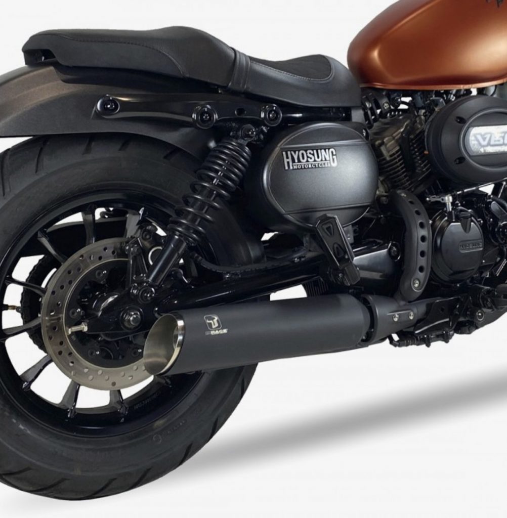Escape IXRACE MKC Custom Black para Hyosung Bobber 125/300 (2018-2024)